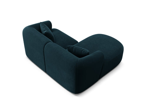 Cosmopolitan Design Modulaire hoekbank links Campi 3-zits, flueel diepe olie - 156x180x70cm
