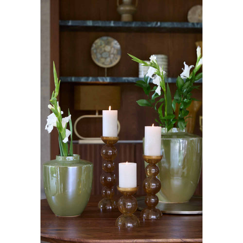 Light & Living vaas Talea - groen - Ø25cm - vtwonen shop