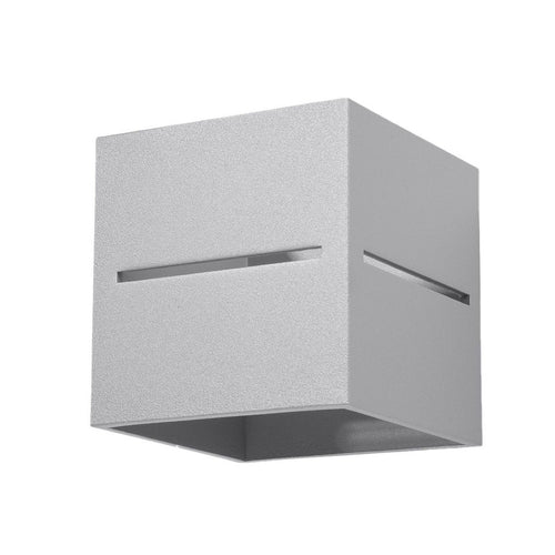 Sollux Lighting Wandlamp LOBO grijs - 10x12x10cm