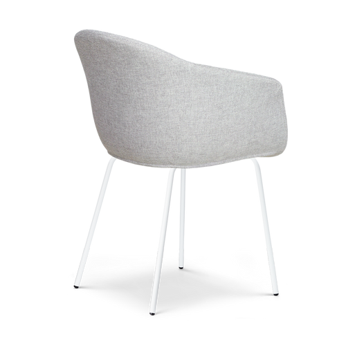 Nolon Nora-Otis Eetkamerstoelen Set van 2 - Lichtgrijs - Witte Poten - vtwonen shop