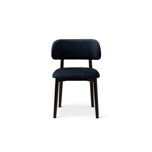 Set van 2 fluwelen stoelen Evan flueel koningsblauw - 51x49.5x77cm