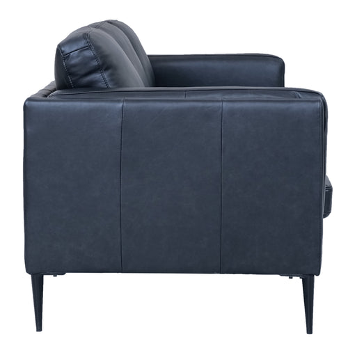 Furnhouse 3-zitsbank Valencia - Zwart - Leer - 88x220x83