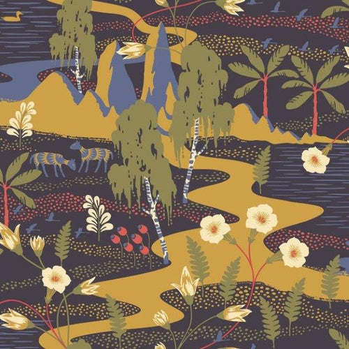 Borastapeter behang jungle-motief bruin - 53 cm x 10.05 m - 660798 - vtwonen shop