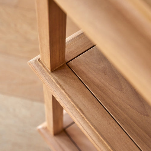 Tikamoon Wastafelmeubel van massief teak 95 cm - Naturel