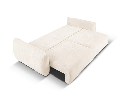 Cosmopolitan Design Slaapbank met opbergdoos Matera 3-zits, chenille, lichtbeige - 108x240x86cm