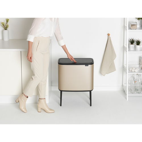 Bo Touch Bin, met 1 binnenemmer, 36 liter - Metallic Gold - vtwonen shop