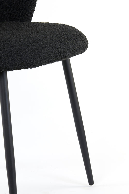 Light & Living eetkamerstoel ELYNA - 56x55x79cm - zwart - Set van 2