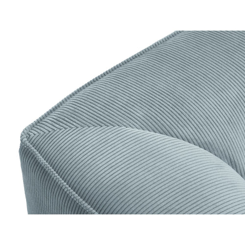 Cosmopolitan Design - Panoramische hoekbank links Siena 7-zits, ribfluwelen lichtblauw - 273x366x69cm