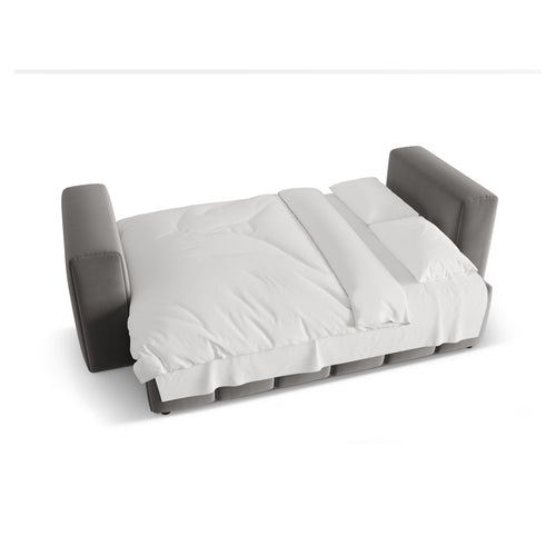 Cosmopolitan Design - Slaapbank met opbergdoos Verona 3-zits, flueel warm grijs - 98x252x85cm