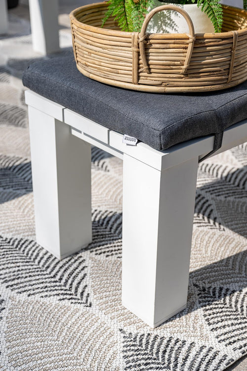 Garden Impressions Garden Impressions Cube sportbank - mat wit - reflex black - vtwonen shop