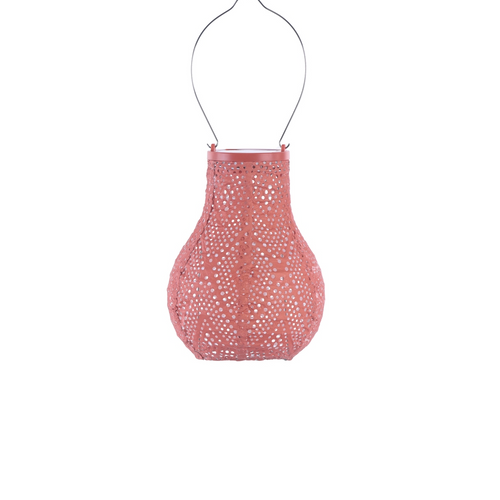 Lumiz solar lampion - ikat bulb - 16 cm - oranje - vtwonen shop