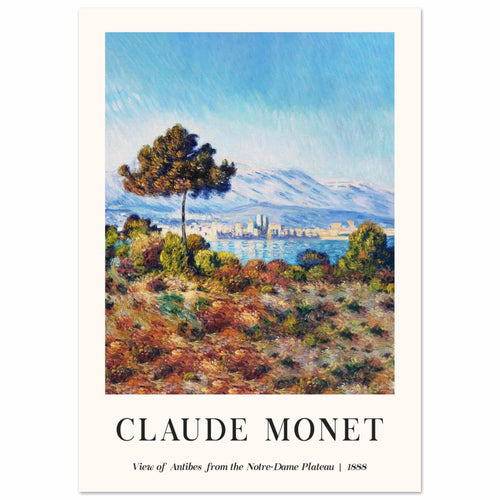 Artfulprints  Claude Monet - View of Antibes, from the Notre-Dame Plateau   poster A4 21x29.7 cm - vtwonen shop
