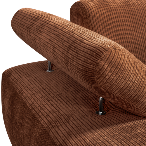 WOOOD chaise longue element links Mojo - Ribstof - Roest Bruin - vtwonen shop