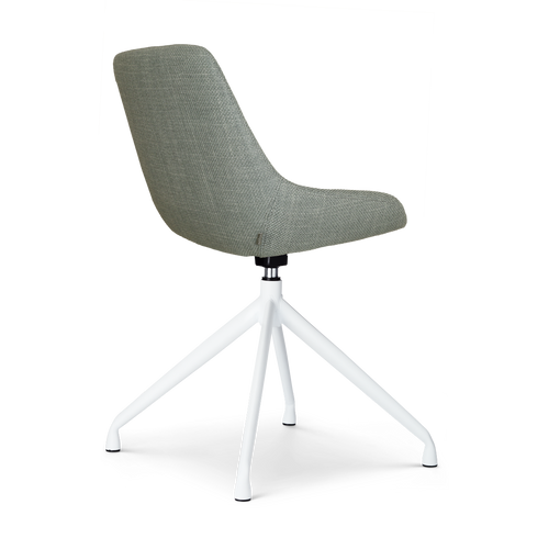 Nolon Nola-Isa Eetkamerstoel Saliegroen - Draaibaar Wit Onderstel - vtwonen shop