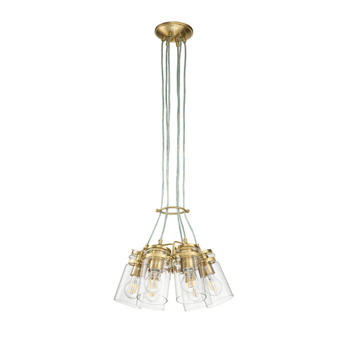 Elstead Kichler Brinley Cluster hanglamp geborsteld messing