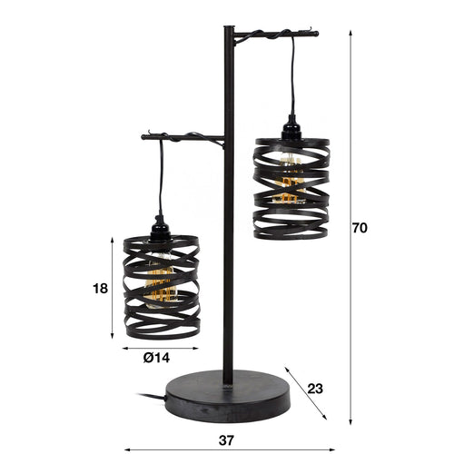 Duverger® tafellamp Wrapped Metal - getwist metaal - 2 lichtpunten - vtwonen shop