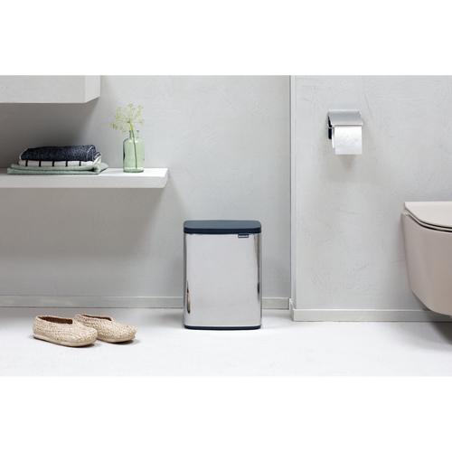 Brabantia Bo Afvalemmer, 7 liter - Brilliant Steel