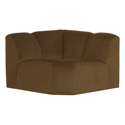 WOOOD hoekelement recht Mojo - Velvet - Honinggeel - 74x105x105
