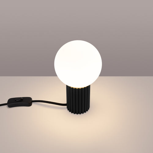 Sollux Lighting Tafellamp HALO zwart - 12x12x19cm
