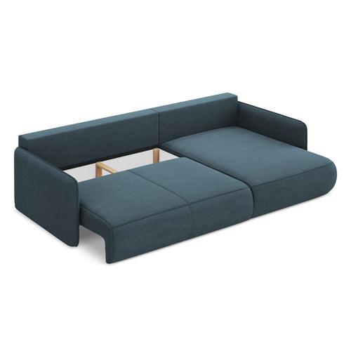 LaMiaSofa hoekbank rechts Palermo - textuurstof - jeans - 240x148x86
