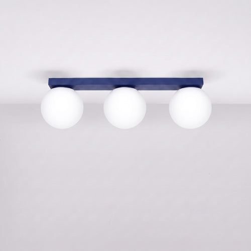 Sollux Lighting Plafondlamp YOLI 3 ultramarijn - 50x12x14,5cm