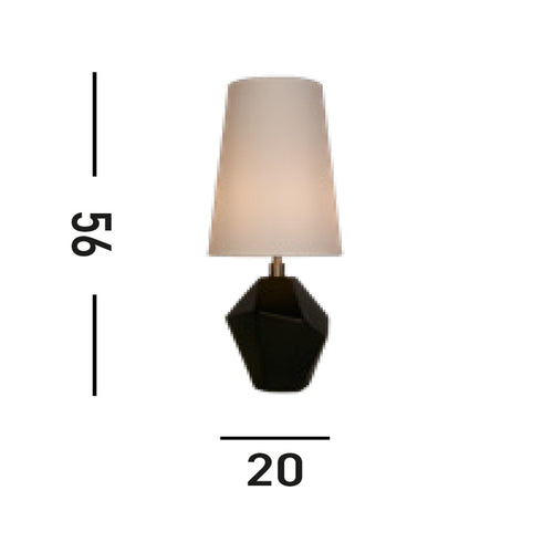 Searchlight Apex Ape1 Light Tafellamp, Antiek Messing Metaal Zwart Hars en Wit