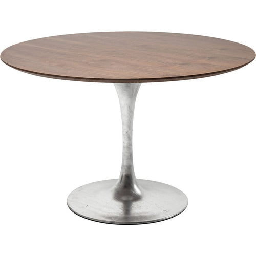 Kare Design Eettafel Invitation Ø120cm walnoot en zink - vtwonen shop