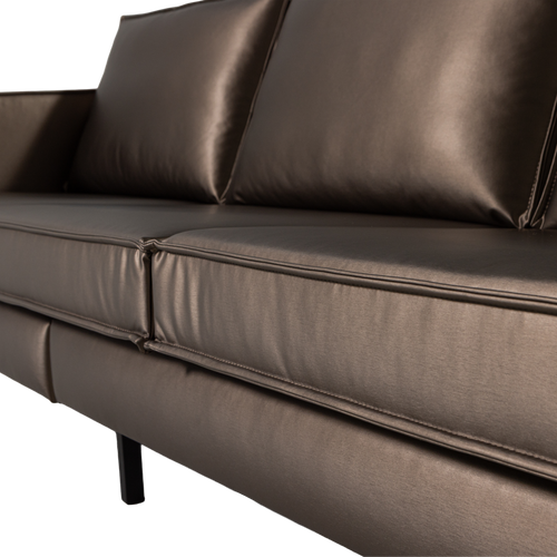 WOOOD 3-zits bank Rodeo - Metallic - Koper Bruin - 85x277x86 - vtwonen shop