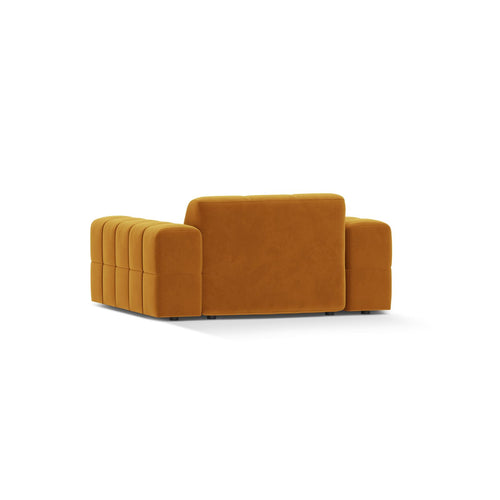 Cosmopolitan Design - Fauteuil Chicago flueel geel - 102x132x78cm