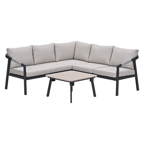 Garden Impressions Loungeset Milou hoek 4-delig - donker grijs
