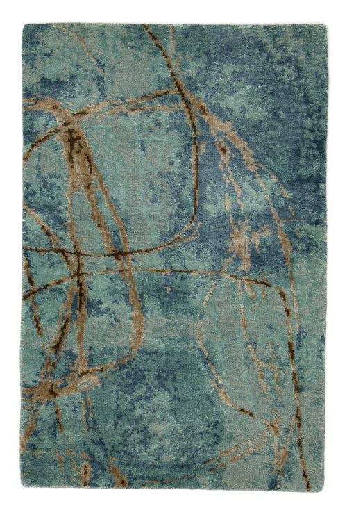 Vloerkleed MOMO Rugs Boulder Turquoise Cumin 250x350 cm