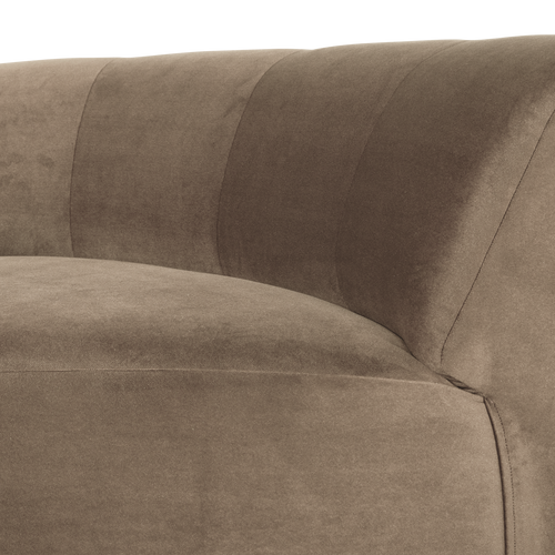 WOOOD hoekelement rond Mojo Base - Velvet - Khaki - 74x110x110