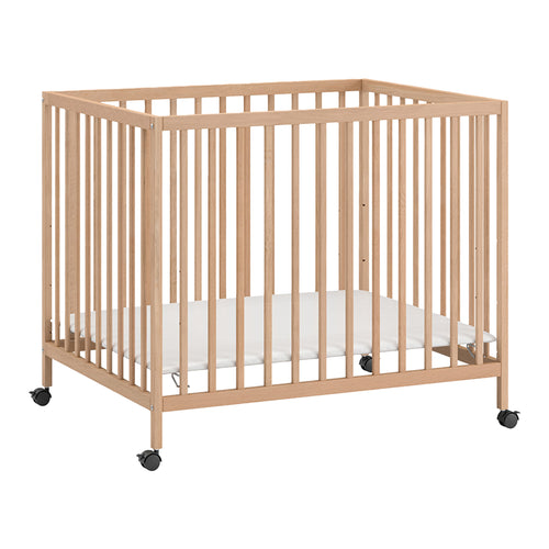 Petite Amélie Baby box Nois – 95x75 cm – Naturel – 4 wielen met rem – In 3 hoogtes verstelbaar - vtwonen shop