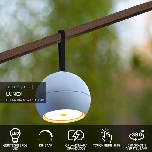 Lucide wandlamp LUNEX - Geïntegreerde LED - Wit - vtwonen shop