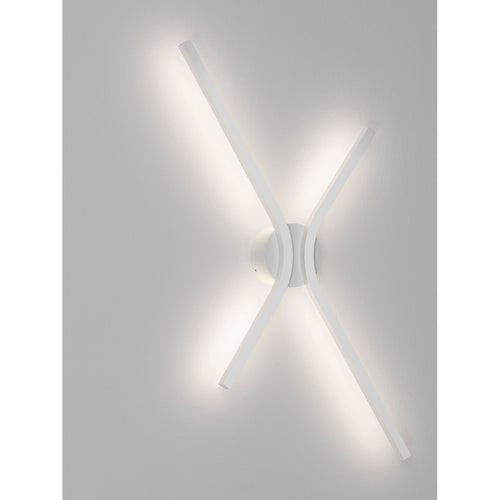 Nova Luce AKRO Geïntegreerde LED-wandlamp, mat wit, Triac dimbaar, 16W, 719lm, 2700-3000-4000K kleurtemperatuur, DIP-schakelaar