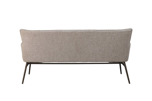 Giga Meubel Eetkamerbank Bruce Taupe - 180 cm - Stof - Armleuning