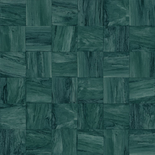 Origin Wallcoverings behang sloophout motief petrolblauw - 50 x 900 cm - 347933 - vtwonen shop