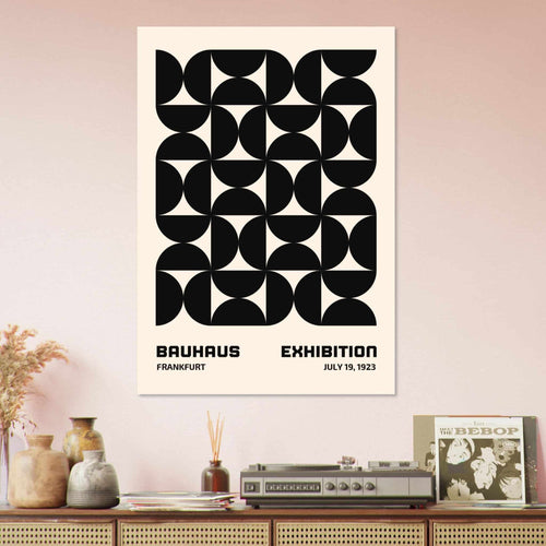 Artfulprints  Bauhaus - 19 juli 1923 zwart   poster 30x40 cm - vtwonen shop