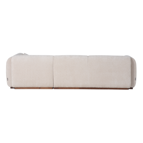 WOOOD hoekbank rechts Brenvo - Structure Velvet - Zand - 73x306x178