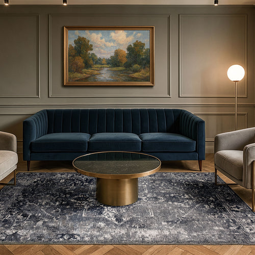 Lola&Moi vloerkleed Deep Blue - blauw -200x280cm