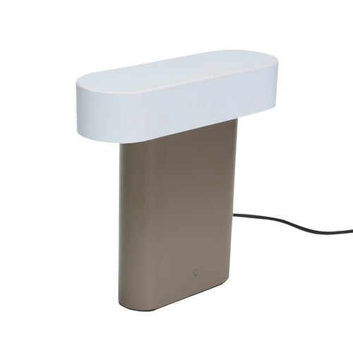 Hübsch tafellamp Sleek - ijzer/polycarbonaat - 25x8xh25cm, intergreret