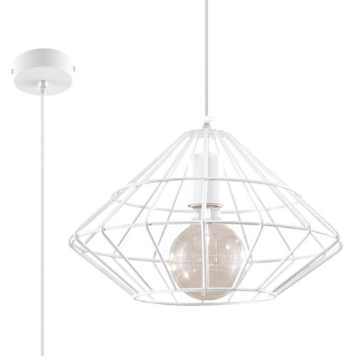 Sollux Lighting Hanglamp UMBERTO wit - 32x32x120cm
