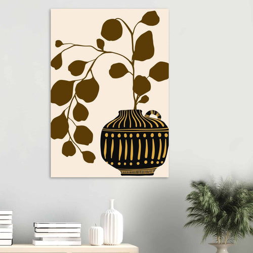 Artfulprints  Boho – Golden vase   poster 30x40 cm - vtwonen shop