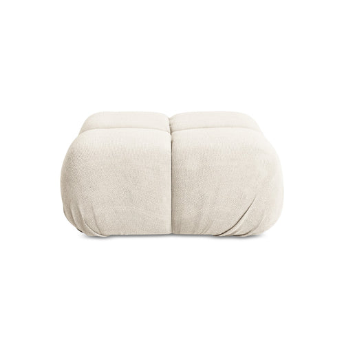 LaMiaSofa Poef Sanremo - chenille stof - lichtbeige - 95x95x41