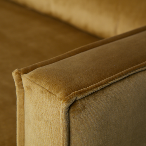 WOOOD daybed rechts Rodeo- Velvet - Oker - 85x266x86/213 - vtwonen shop