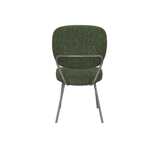 LABEL51 Eetkamerstoel Singapore - Donkergroen Bouclé - Set van 2 - vtwonen shop