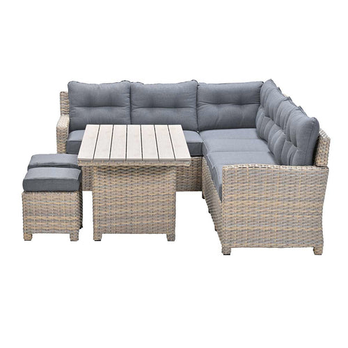Garden Impressions Alaska lounge dining set 5-delig links - vintage willow