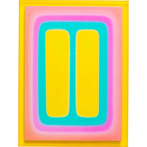 Kare Design Schilderij Square Shapes 60x80cm geel
