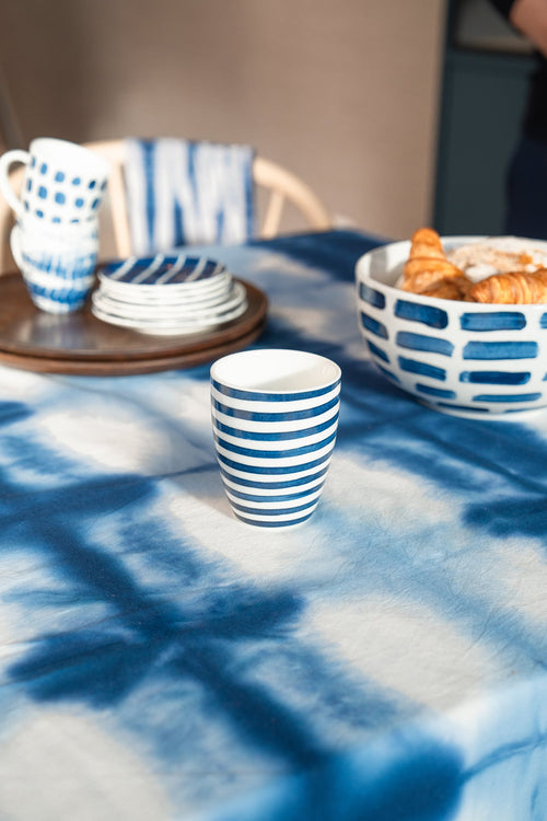 vtwonen - Painted Mok zonder oor  - Serviesset van 4 - 425ml - vtwonen shop