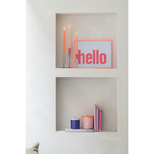 Present Time wanddecoratie Hello Large - roze - 3x41x31cm - vtwonen shop